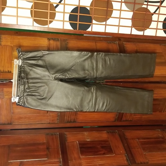 Black leather pants by Clio size 8 - Picture 1 of 2